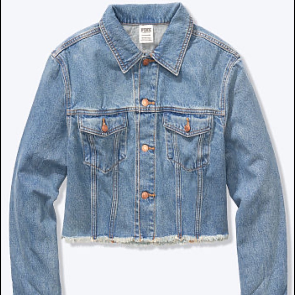 PINK - CROPPED DENIM JACKET
